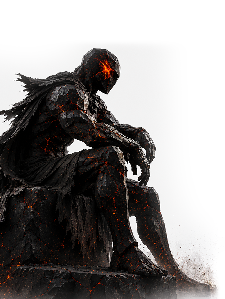 Ironclad guardian figure